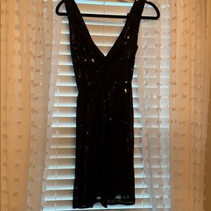 EXPRESS black sequin dress